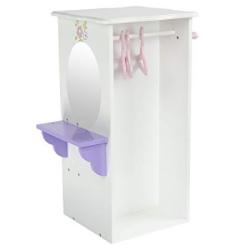 Olivia's Little World - Princess Dresser With 3 Hangers White Wooden 18 Inch Doll Furniture