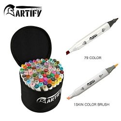 Artify Alcohol Brush Markers (Set of 80)