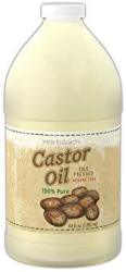 Castor Oil 64 Oz Cold Pressed 100% Pure Hexane Free For Hair Growth Skin & Eyelashes Vegetarian Non-gmo By Horbaach