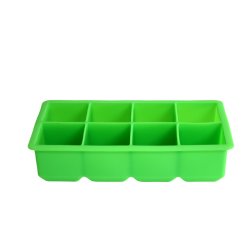 Green 8 Cubes Silicone Ice Cube Tray