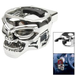 Skull Style Car Drink Water Cup Mug Bottle Holder For Car Automobile Vehicle Silver