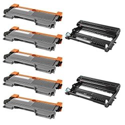 New Compatible High Yield Toner Cartridge And Drum Unit Set Replacement For Brother TN450 TN420 DR420 5 High Yield Black 2 Drum 7-PACK