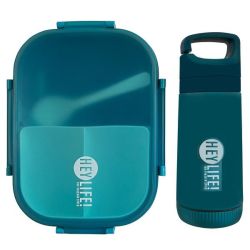 Square Lunch Box With A Water Bottle