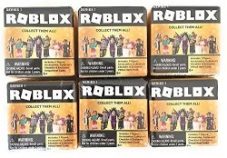 Roblox Gold Celebrity Collection Series 1 Mystery Blind Box Bundle - 6 Items Total: Figures Inside Are Random
