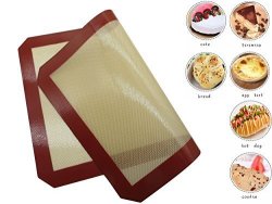 Mont Pele Silicone Baking Mat 16.5X11 Inch Baking Sheet - Non Stick Cookie Mat Baking Tray Home Baking