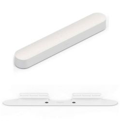Sonos Beam Smart Soundbar With Wall Mount Bracket Bundle White