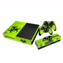 R60 For Door Delivery - Biohazard Vinyl Cover Sticker For Xbox One & Kinect & 2 Controller Skins
