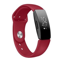 Fitbit Inspire Silicone Watch Strap Burgundy Small 5.5" - 6.7"