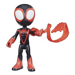 Marvel Spidey And His Amazing Friends Miles Morales Hero Figure 4-INCH Scale Action Figure Includes 1 Accessory For Kids Ages 3 And Up