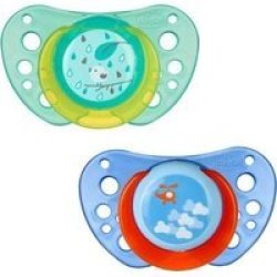 Chicco - Soother Physio Air Blue Silicone - 12 Month - Set Of 2