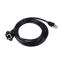 Hongfei Ethernet Extension Cable 2M 6.6FT Network CAT5E CAT5 Extension Patch Wire RJ45 Cords Shielded Male To Female Connector