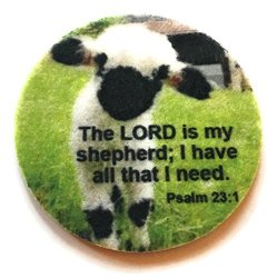 The Lord Is My Shepherd I Have All That I Need. Psalm 23:1 - Car Coasters For Your Cup Holder - Set Of Two