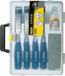 Stanley Wood Chisel 4PC+OIL&STONE- 6