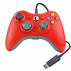 Wired USB Controller For Xbox 360 Compatible With Microsoft windows pc 1 Pack Red