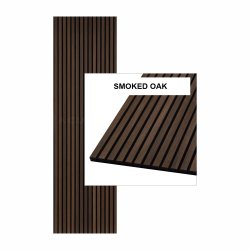 Smoked Oak Slatted Wall Panel 600 X 2400MM