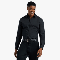 Men&apos S Black Smart Shirt