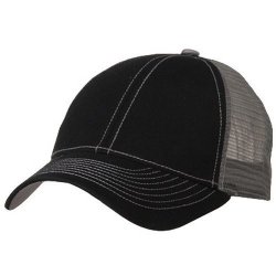 Low Profile Structured Trucker Cap-black Grey