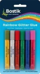 Bostik Assorted Rainbow Glitter Glue 6 Pack