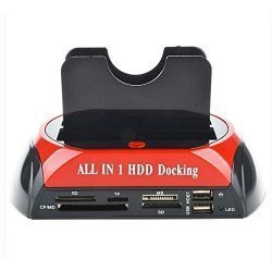 Toptekits All In 1 Hdd Docking 2.5" 3.5" Sata Multi-function Hdd Docking Station Sata Hard Disk Base USB Hub Reader