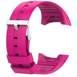 ECSEM For Polar M400 Bands Replacement Silicone Wristbands Watch Straps For Polar M400 Gps Smart Sports Watch Smartwatch Rose Red