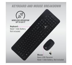 Volkano Cobalt Series Wireless Keyboard And Mouse Combo