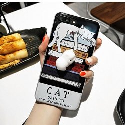 Squishy Cat Smartphone Case Soft Animal Cases Iphone 6 6S Plus 5.5INCH Silicone Cellphone Back Cover