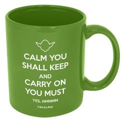 Funny Guy Mugs Calm You Shall Keep And Carry On You Must Ceramic Coffee Mug Green 11-OUNCE