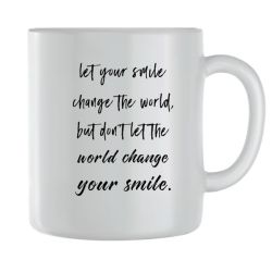 Smile Coffee Mugs For Men Women Motivational Sayings Graphic Cups Gift 186
