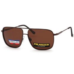 Le Specs Square Aviator Mens Polarized Sunglasses 010 - Matte Brown