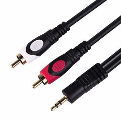 Aux To RCA15FT 3.5MM To 2RCA Stereo Audio Cable Gold Plated 3.5MM To 2RCA Audio Auxiliary Stereo Y Splitter Cable Male To Male
