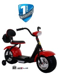 Kids Electric Ride On Car Harley Style Bike - Red
