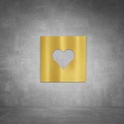 Heart Sign - Polished Brass