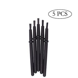 Teenitor Top Quality 5 Pcs 1.2 X 0.3CM Black Plastic Round Handle Anti Static Esd Brush