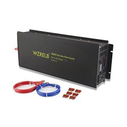 WZRELB Pure Sine Wave Power Inverter 3000W 12V Dc To 120V Ac Power Supply Generator Converter Off Grid