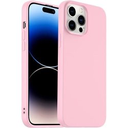 Liquid Silicone Minimalist Case For Iphone 14 Pro Max - Pink