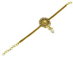 Gold Tone Indian Women Bajubandh Upper Arm Bracelet Designer Armlet New Jewelry IMOJ-ARM3B