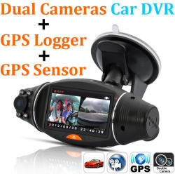 2.7 Inch Screen Dual Camera Car Dvr Blackbox With Gps Logger And Gps Sensor