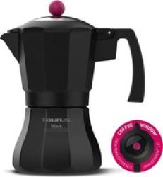 Taurus 3-CUP Coffee Maker - Black Moments 3 Aluminium Black