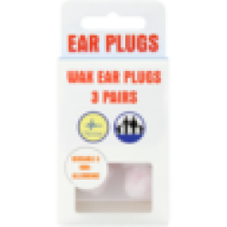 Wax Earplugs 3 Pack