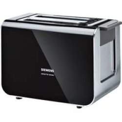 Siemens TT86103 2 Slice Compact Toaster Black stainless Steel
