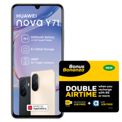 Huawei Nova Y71 128GB LTE Dual Sim - Gold + Mtn Sim Kit & LTE Device Promotion