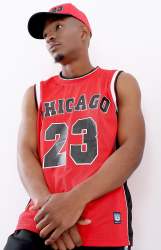 Pro Stars Mens Chicago Basketball Vest - Red-black - Red-black XS