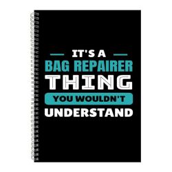 Bag Repairer A4 Notebook Spiral And Lined Job Quote Graphic Notepad GIFT250
