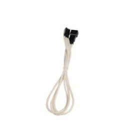 BitFenix.com Bitfenix Alchemy Multisleeved Cable 30CM 3 Pin Power Extension Cable For Cpu Or System Fan - White