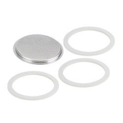 Bialetti Replacement Gasket Filter Plate Pack - Moka Express & Dama - 1 Cup