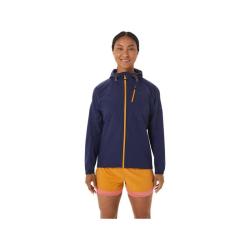 ASICS Women's Fujitrail Waterproof Jacket - Indigo Blue sandstorm - XL