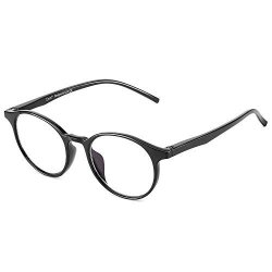 Cyxus Blue Light Blocking Glasses Acetate Square Thick Eyeglasses Frame Of Unisex Gaming Eyewear 3-BLACK 8062