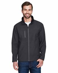 Ultraclub Mens Ripstop Soft Shell Jacket With Cadet Collar 8280 -black-m