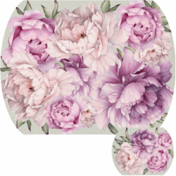 Tear Resistant Placemat & Coaster Purple Blooms