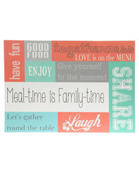 BALI Disposable Paper Placemat Meal Time Is Family Time X24 Pages
